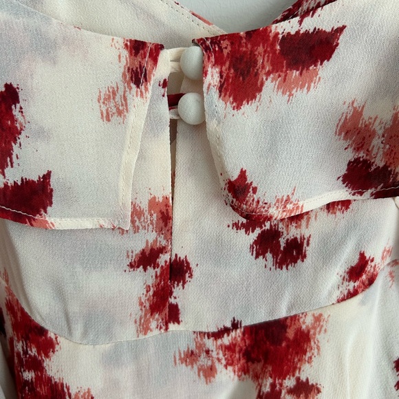 Reformation Floral V-Neck Ruffle Tank Top NWT Viscose Size Small - Picture 7 of 9